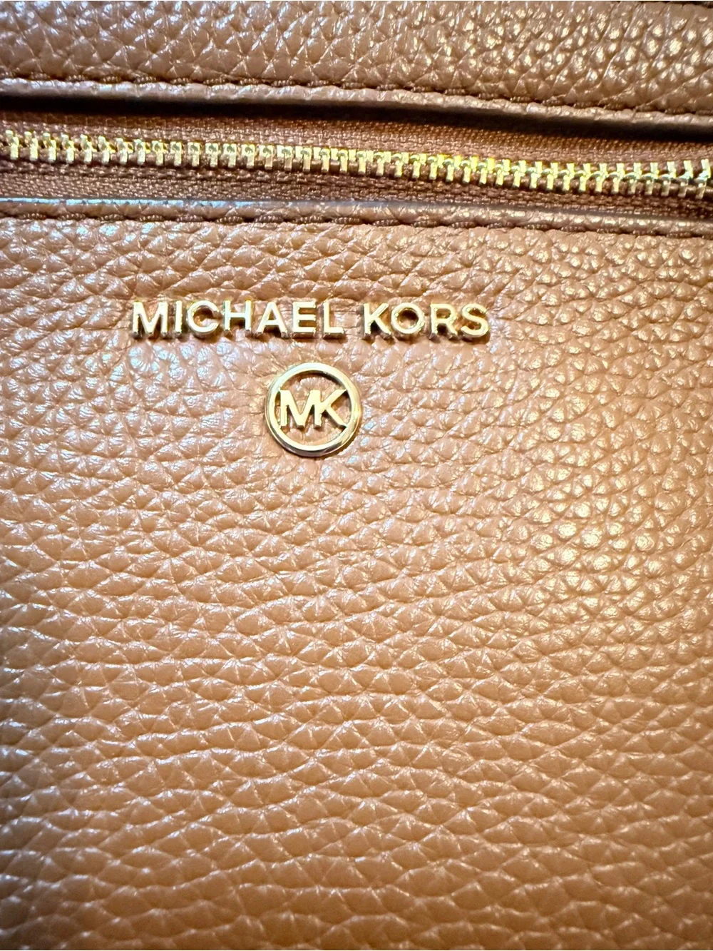 Michael Kors Tan Crossbody Bag - Pebbled Leather